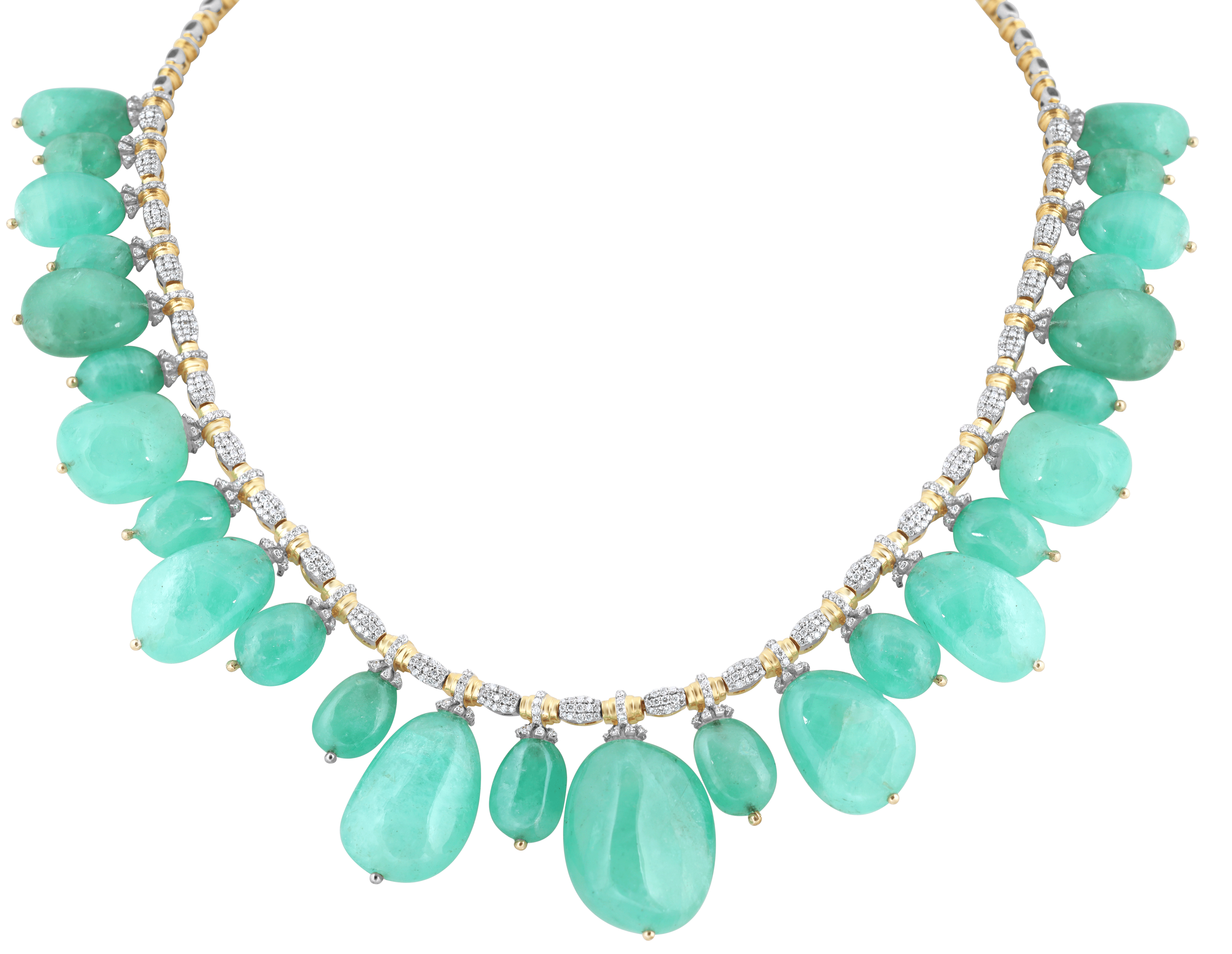 Russian Emerald Daimond Necklace