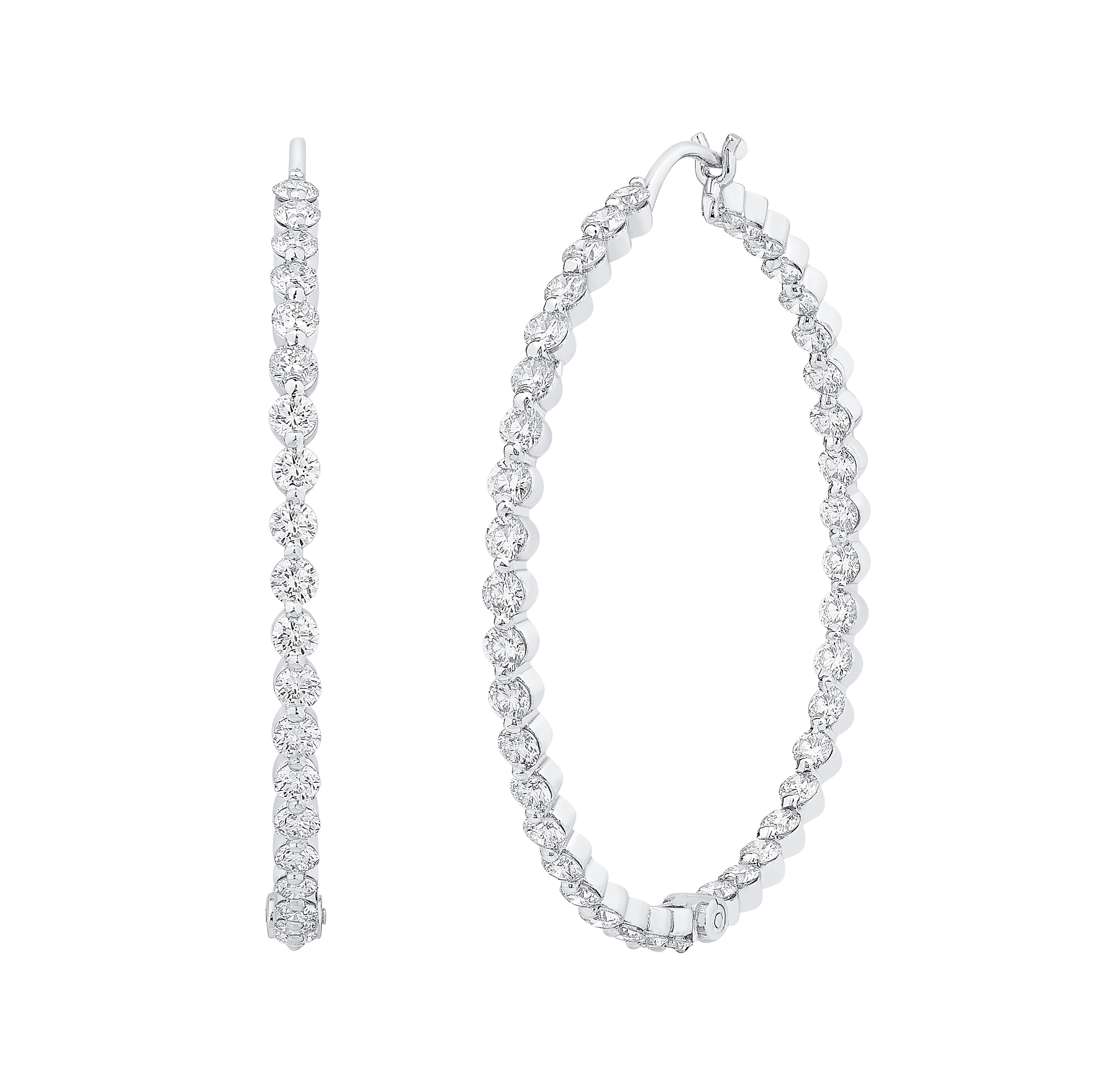 Diamond Round Bali Earrings