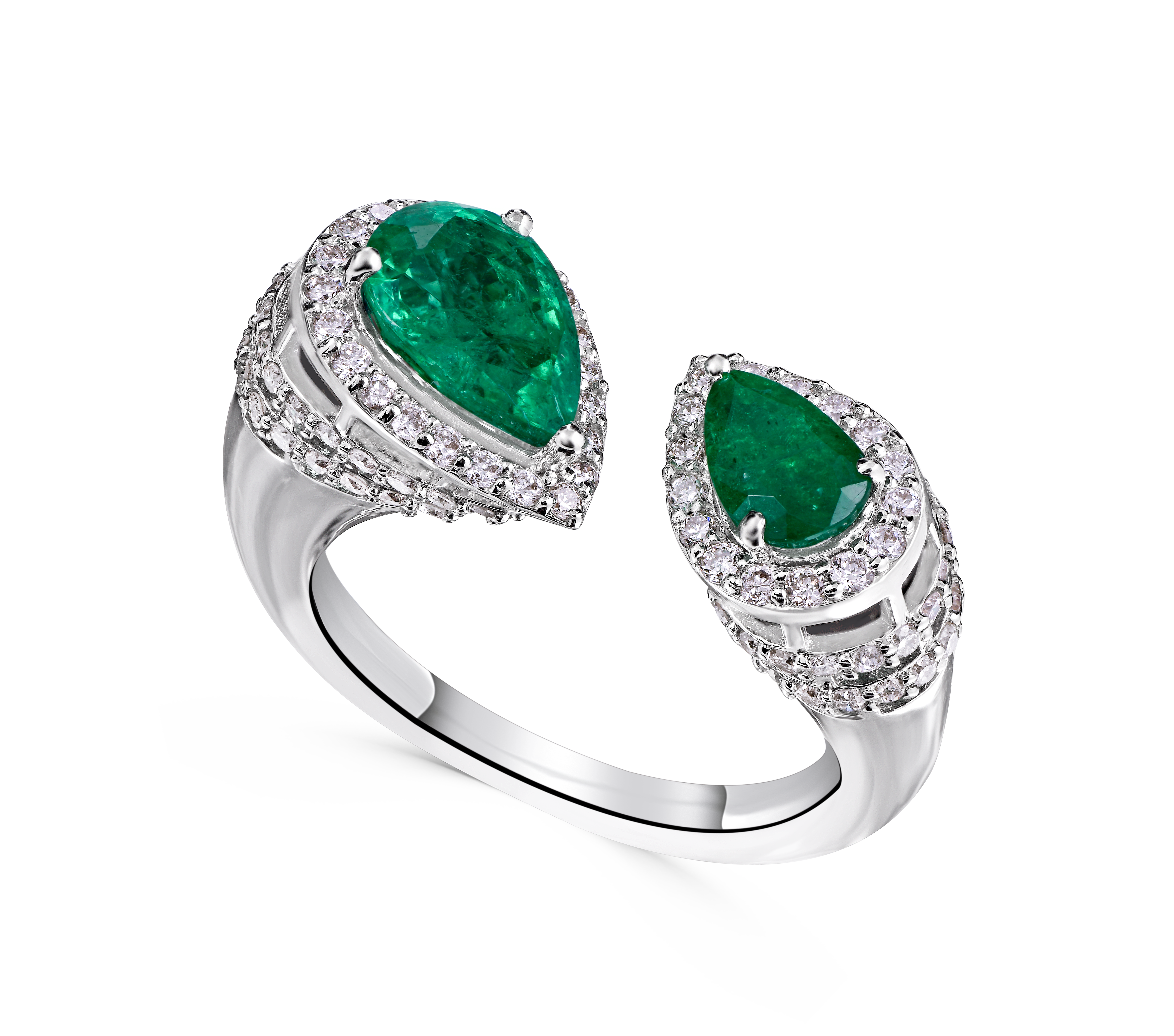 Mohar x Gemfields Dual Emerald Bloom Ring