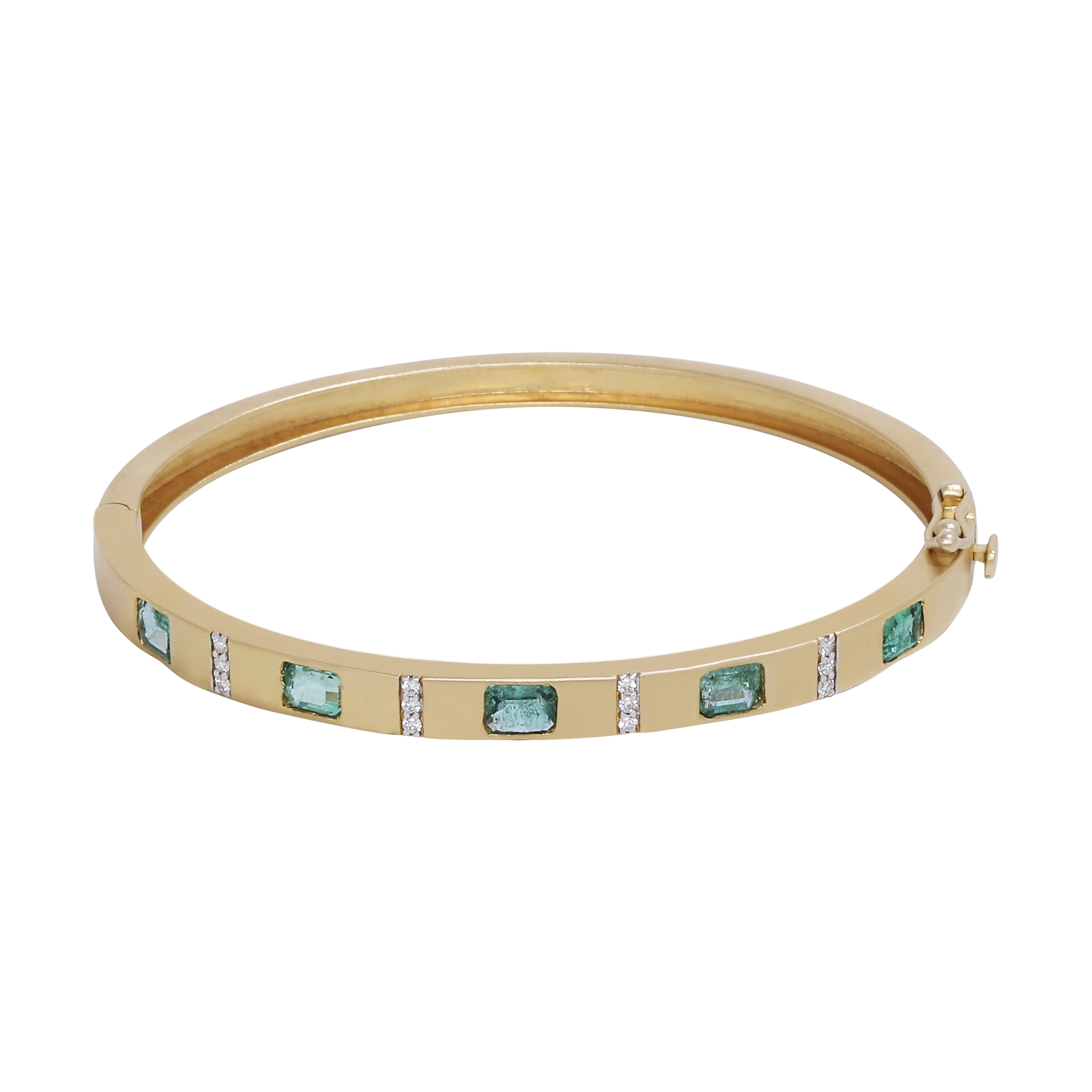 Emerald Round Diamond Bracelet