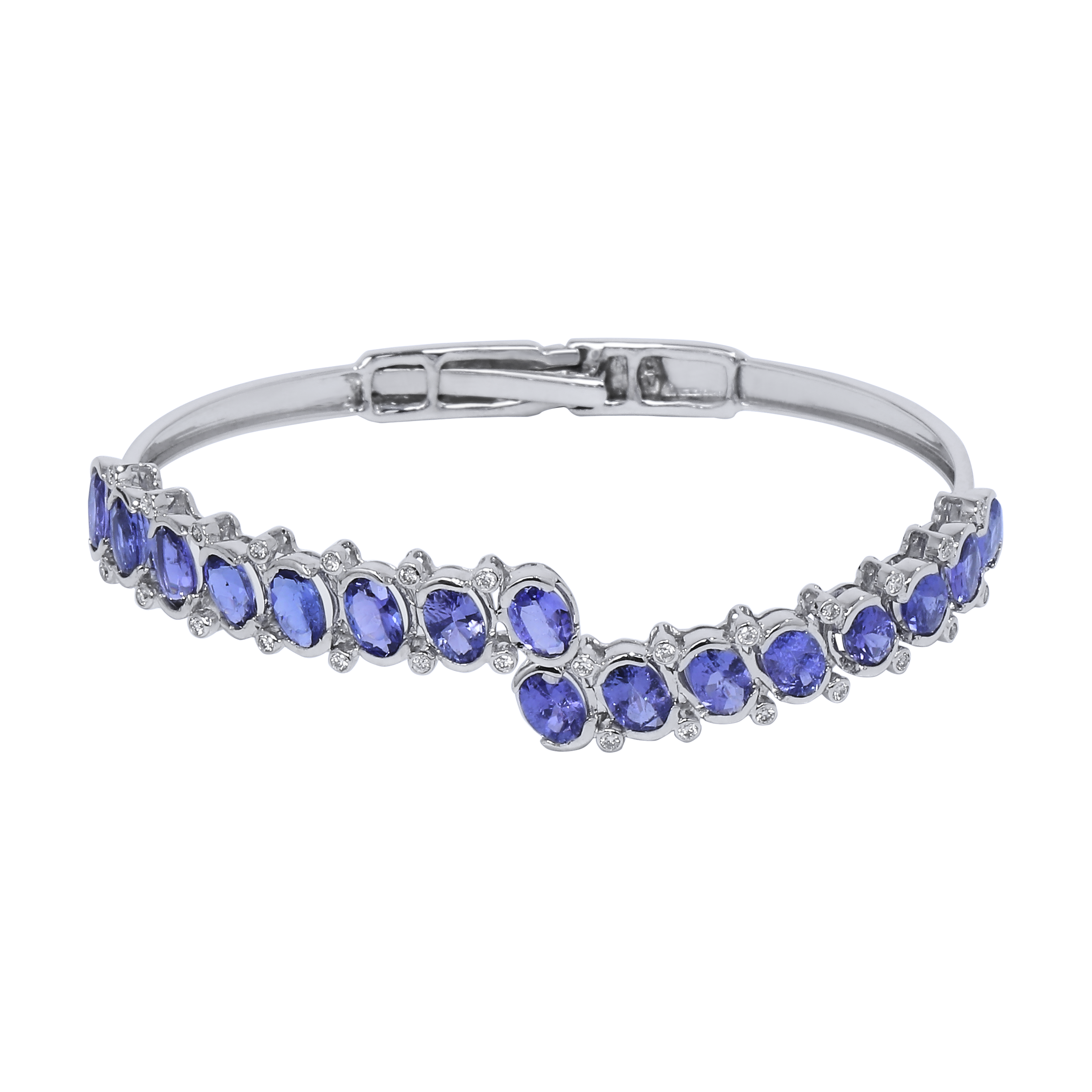 Tanzanite Natural Oval Diamond Bracelet