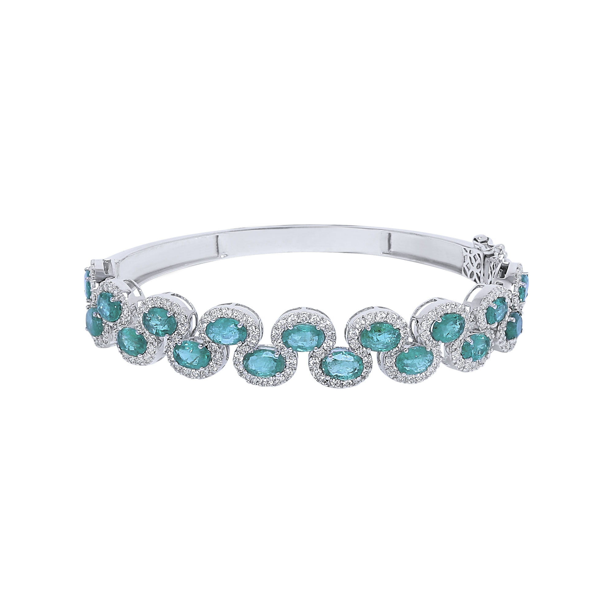 Emerald Sterling Silver Gemstone Bracelet