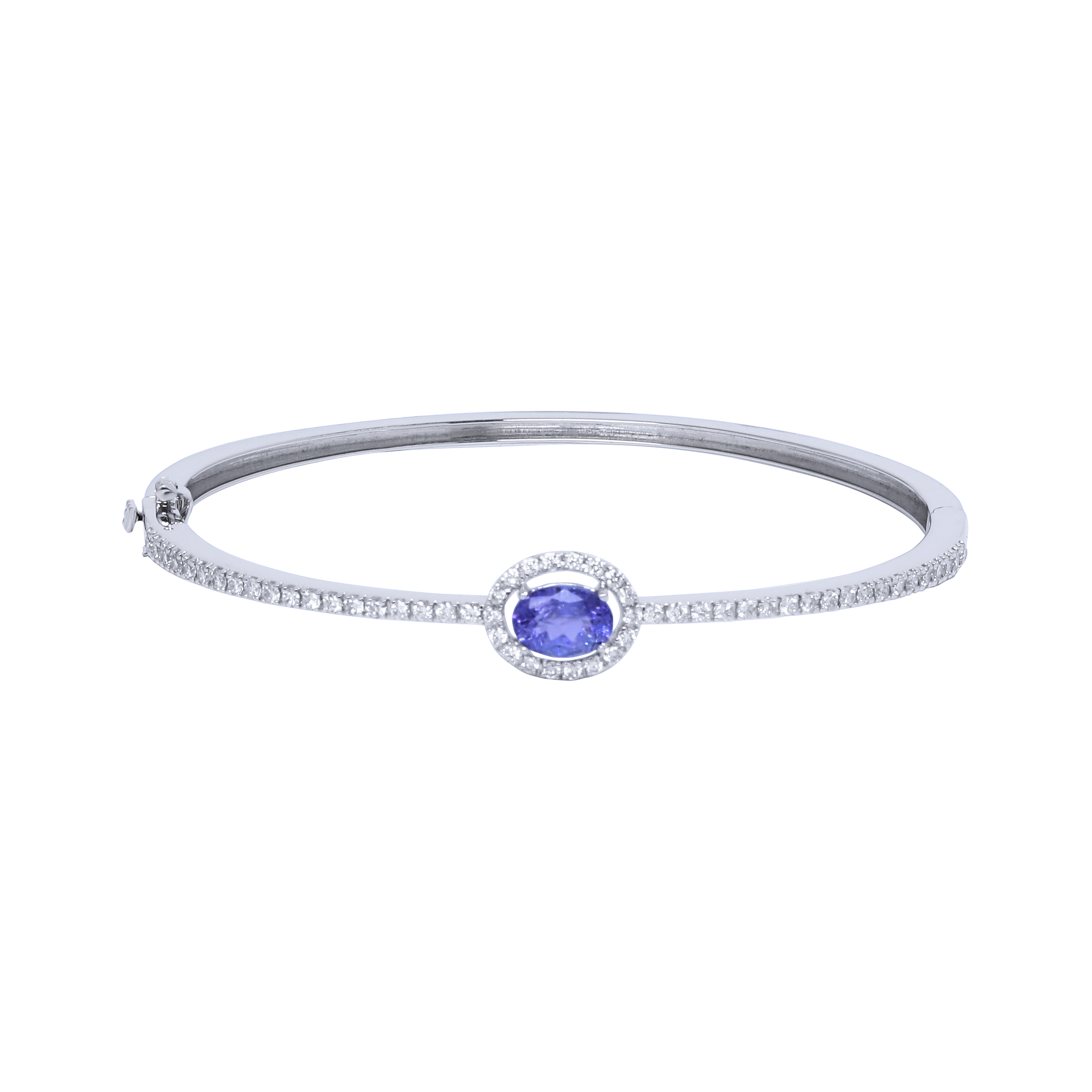 Tanzanite Dainty Oval Diamond Bracelet