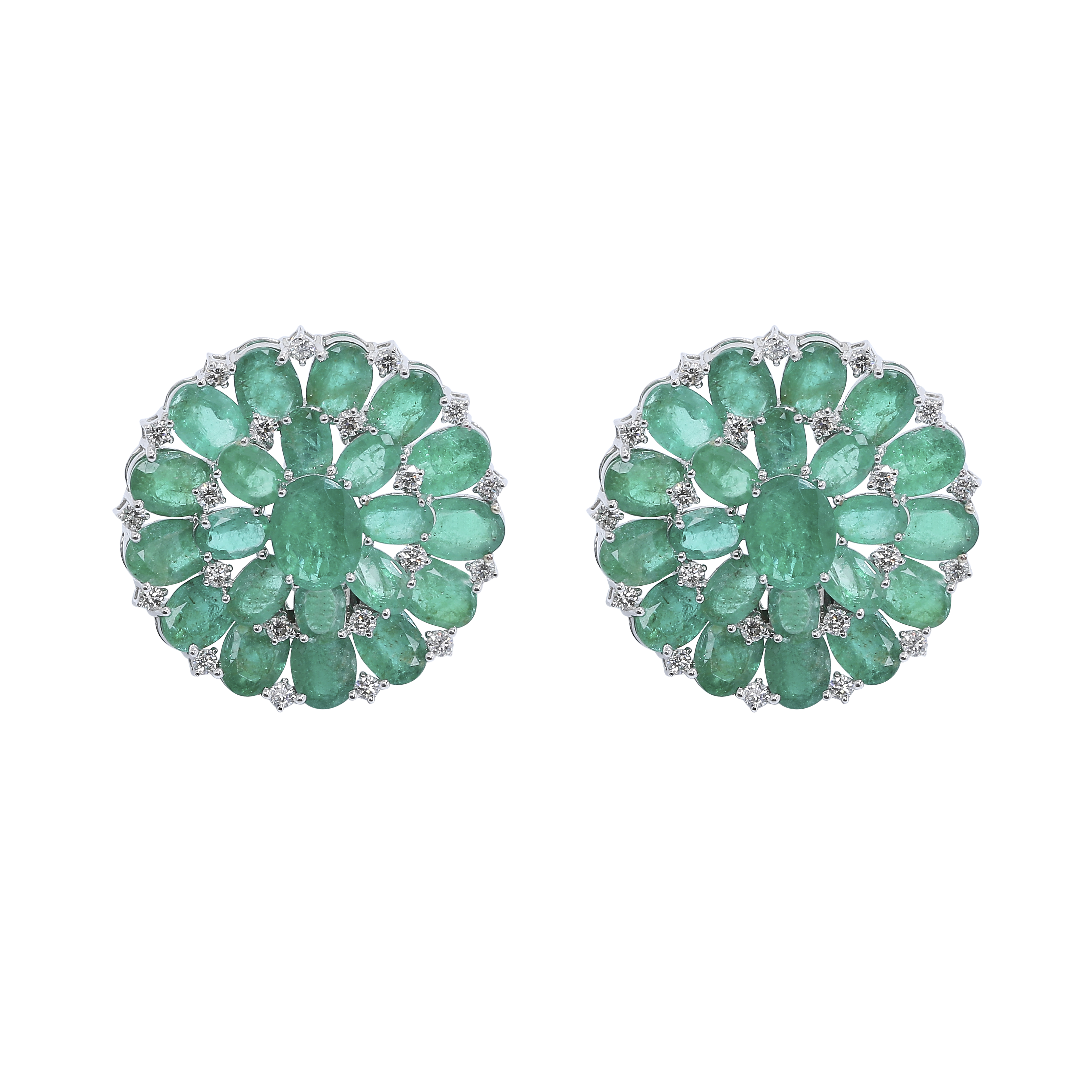 Mohar Celestial Emerald Cluster Studs