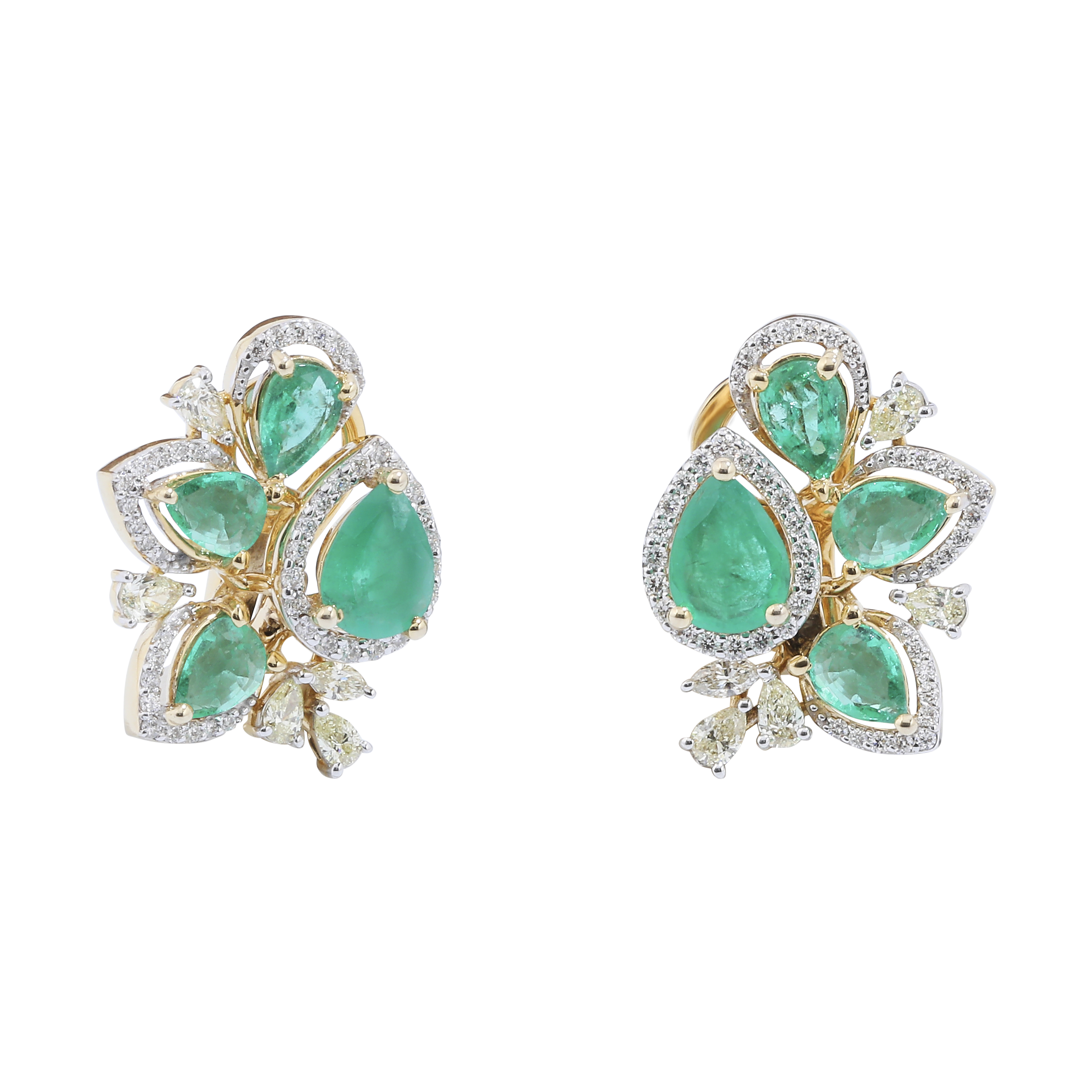 Emerald Yellow Marquise Earrings