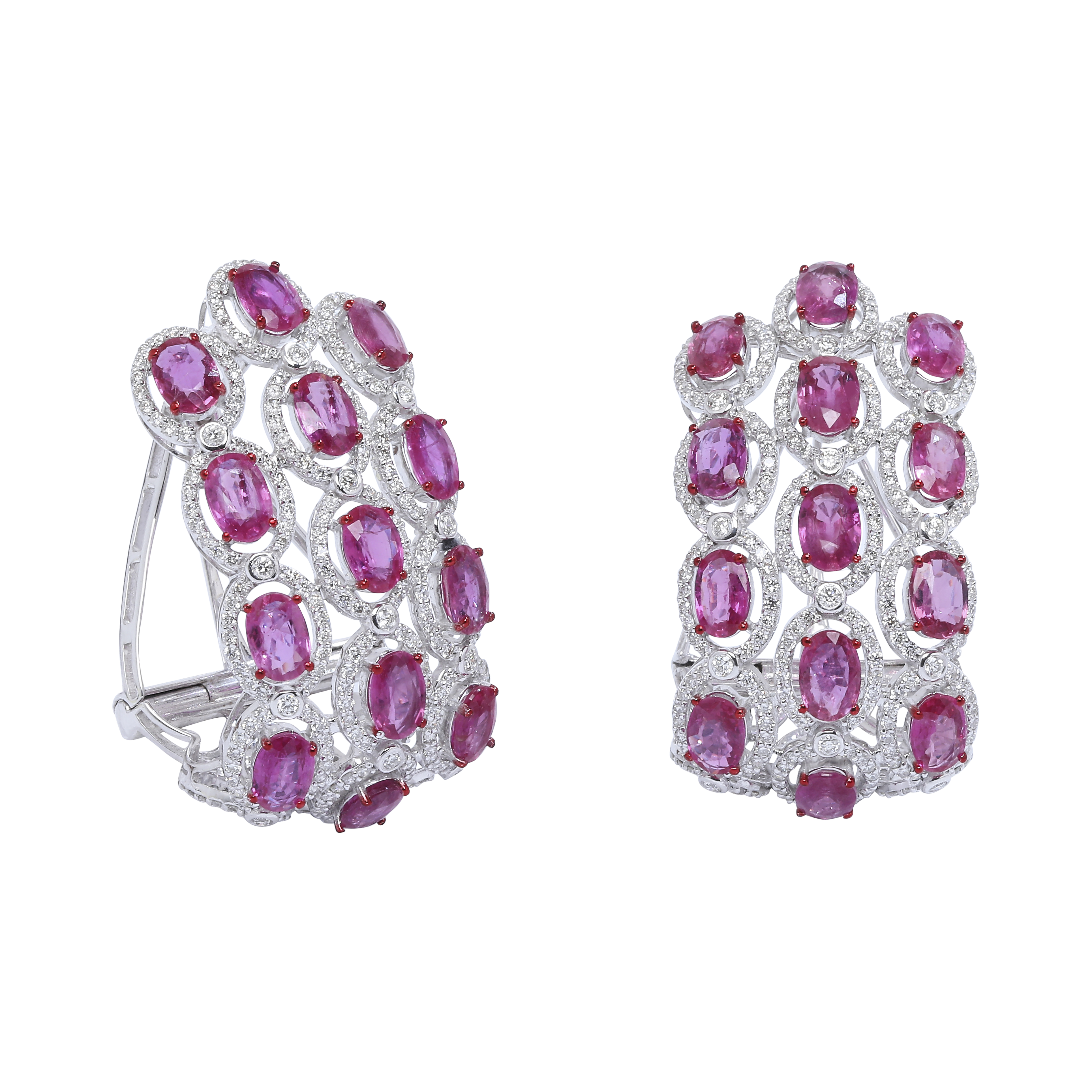 Ruby Diamond Earrings