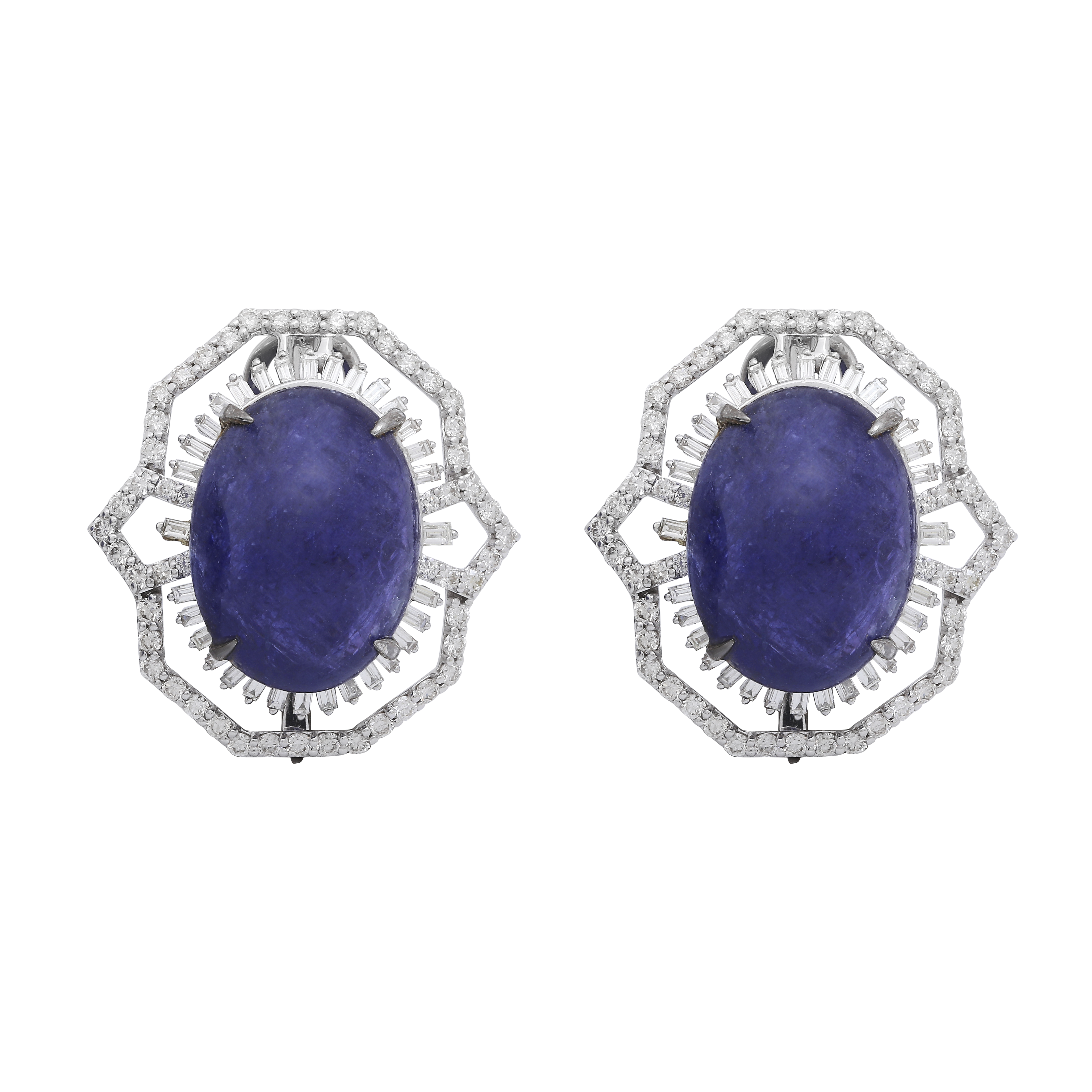 Tanzanite Affinity Baguette Stud Earrings