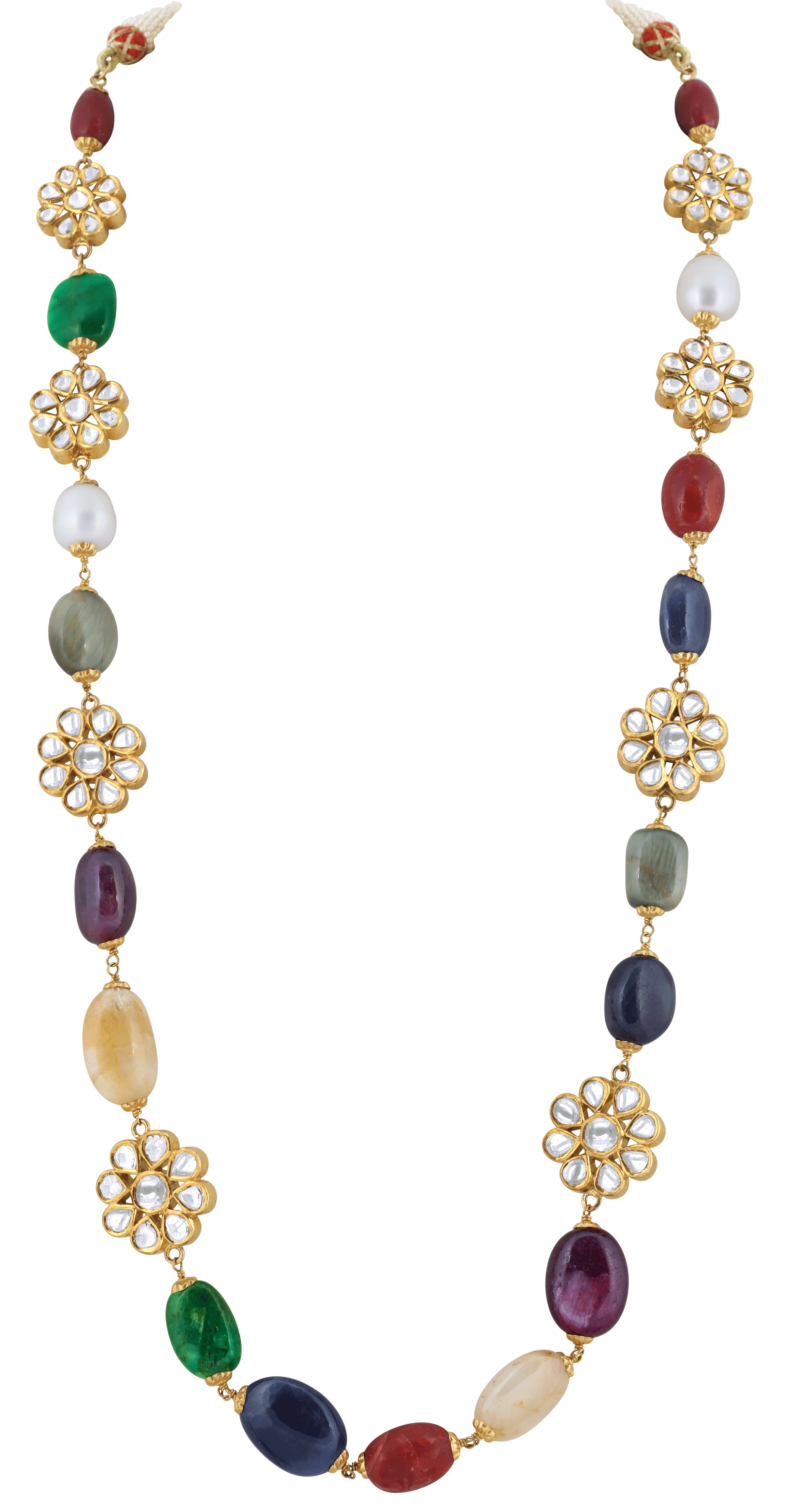 Mohar Navratan Polki Necklace