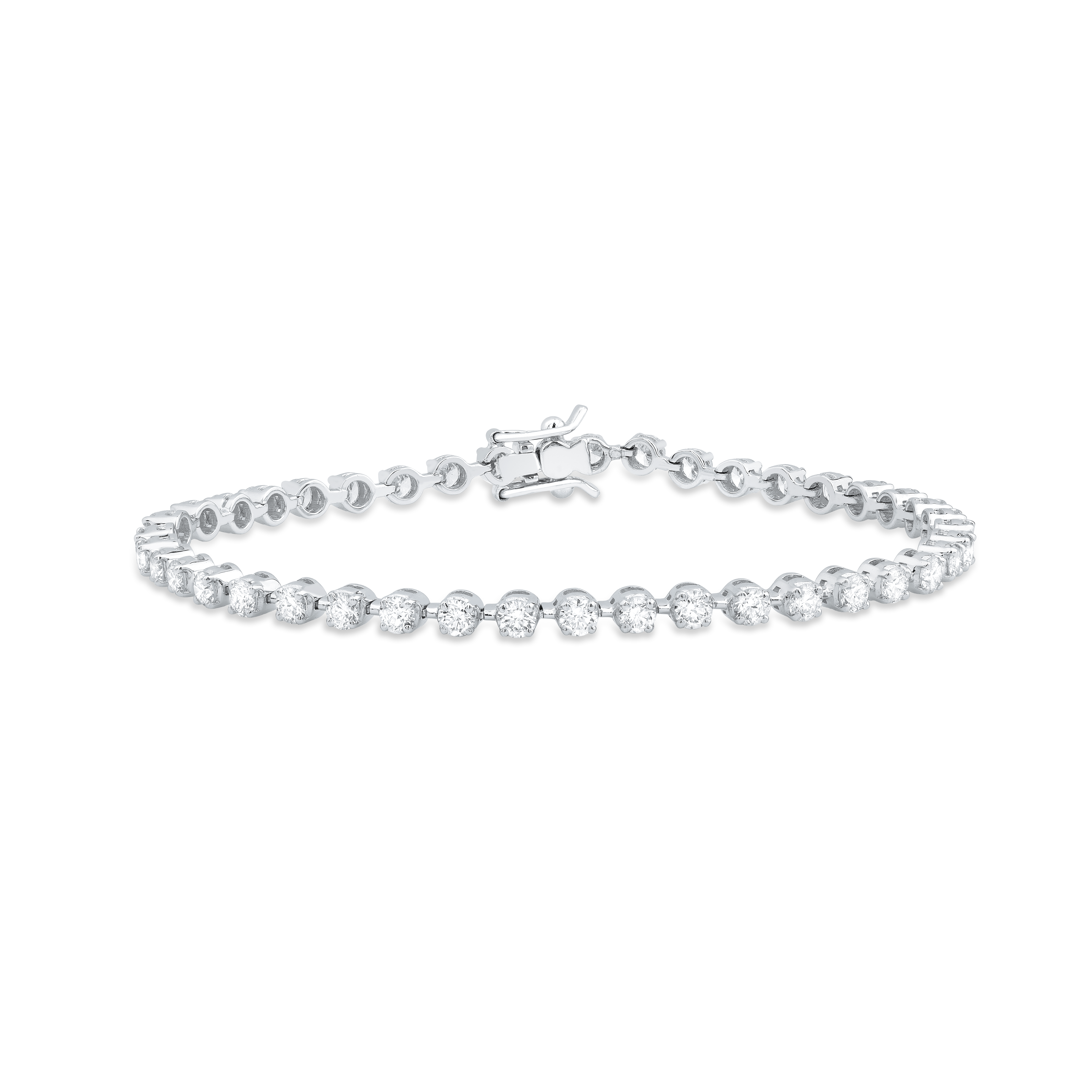 0.09 Pointer Round Diamond Flat Bracelet