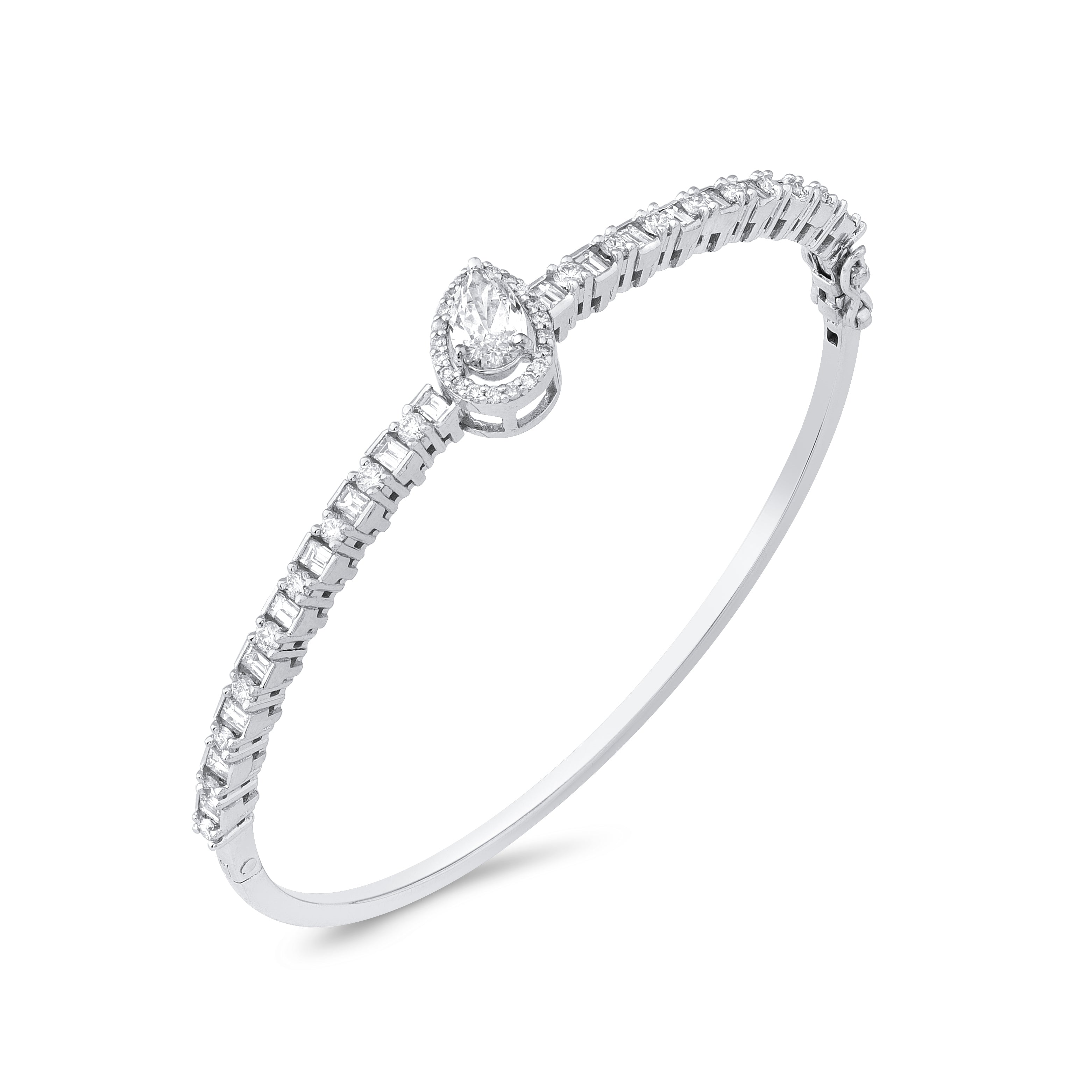 Baguette Pear Shape Diamond Bracelets