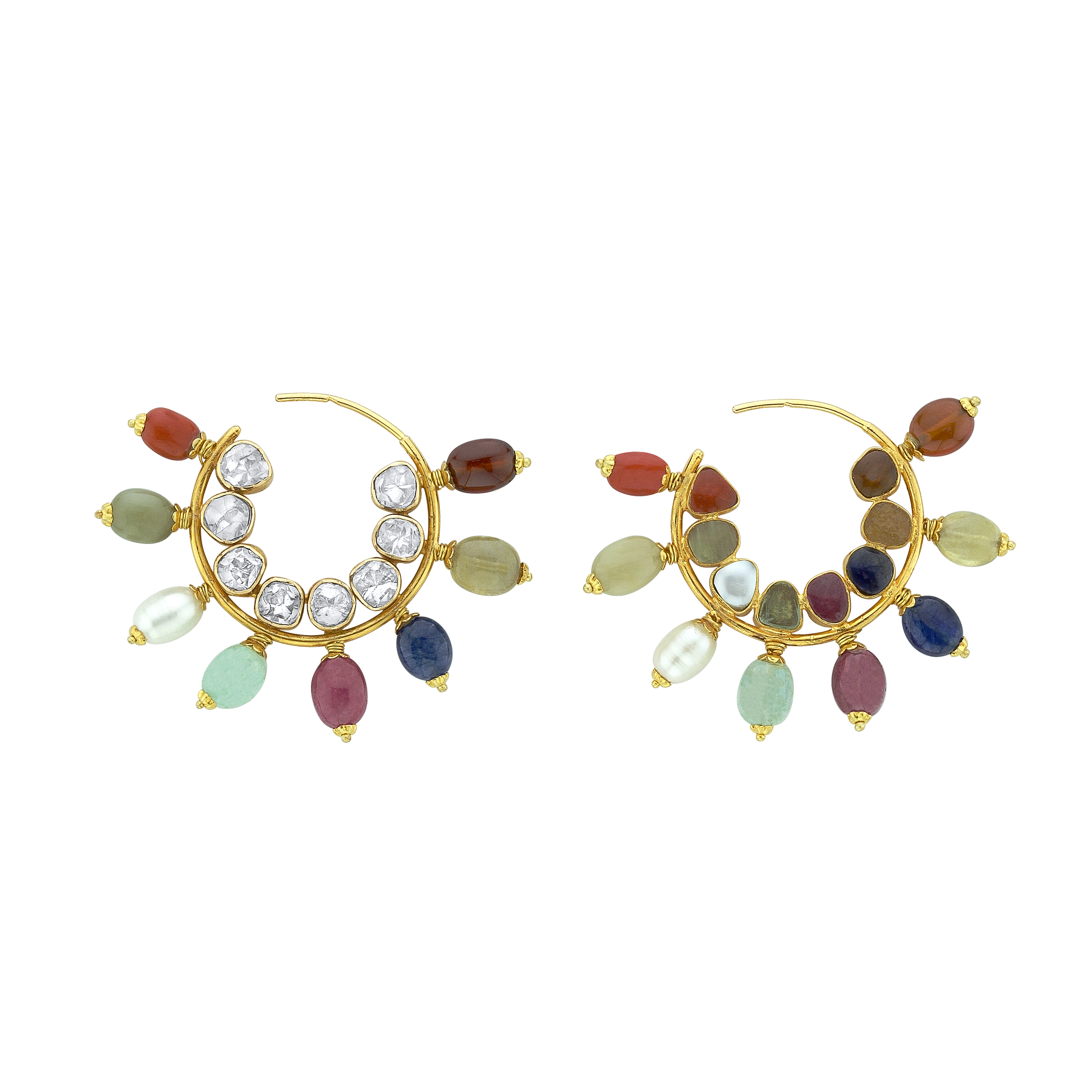 Navartan Reversible Polki Studs Earrings