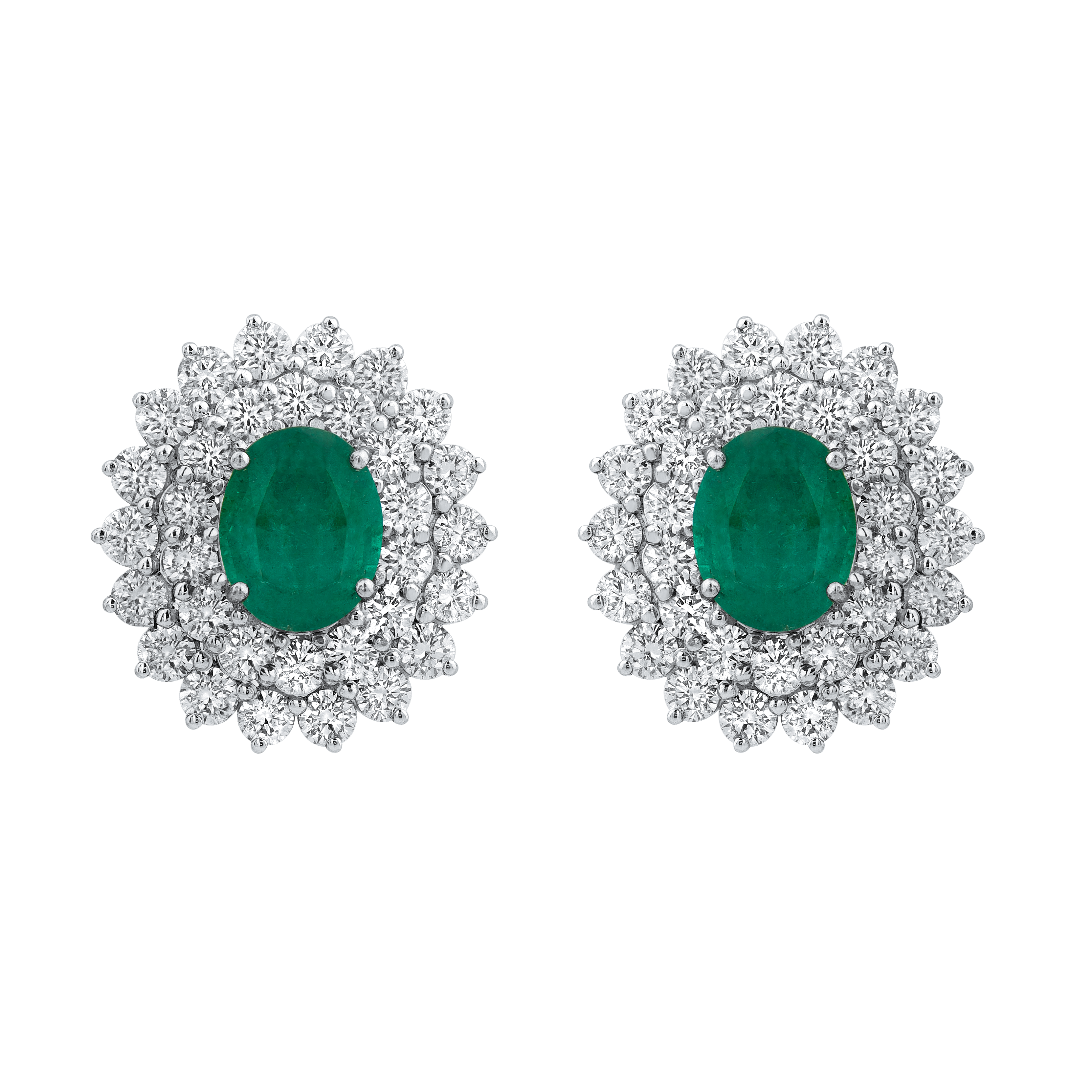 Emerald Classy Diamond Studs Earrings