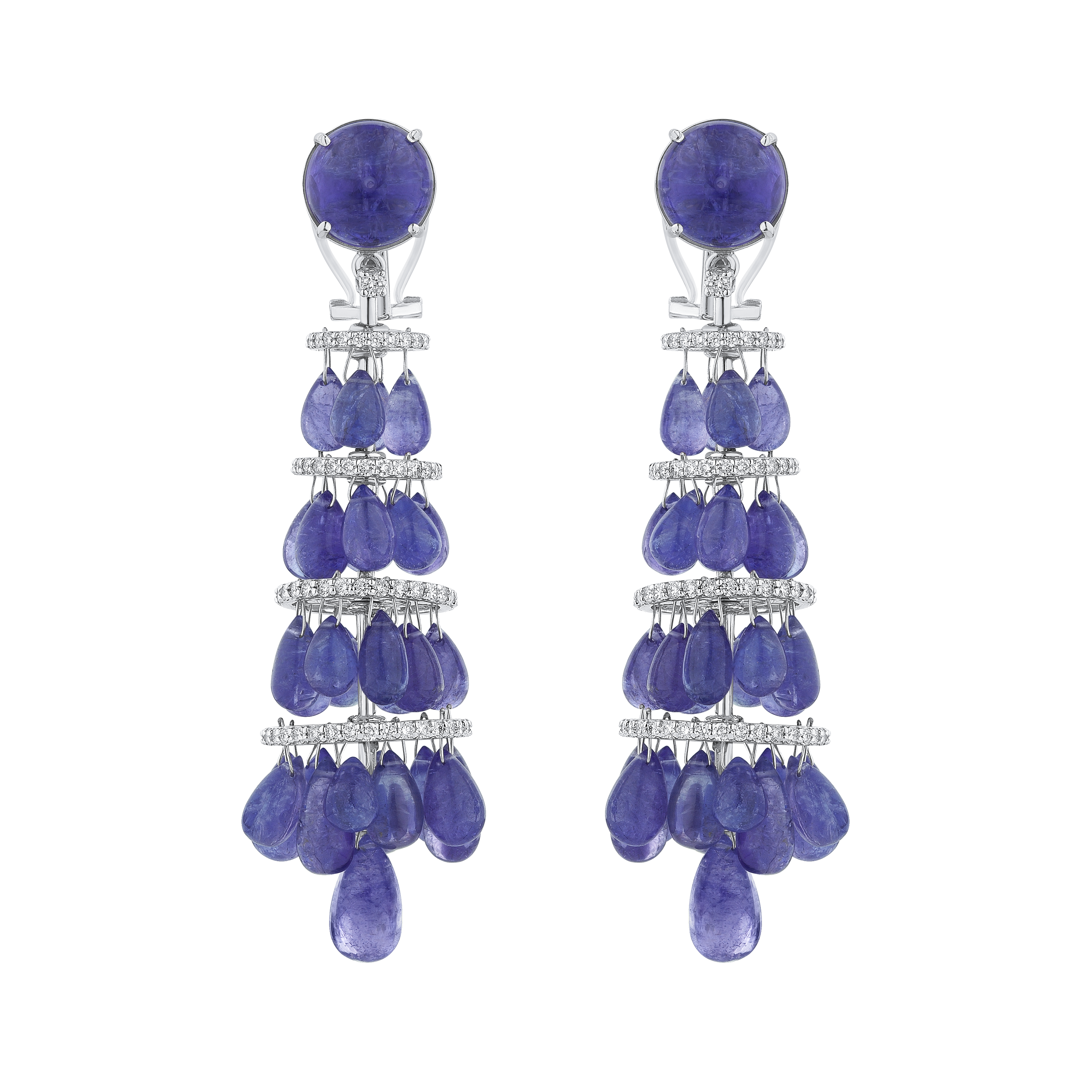 Tanzanite Briolette Long Earring