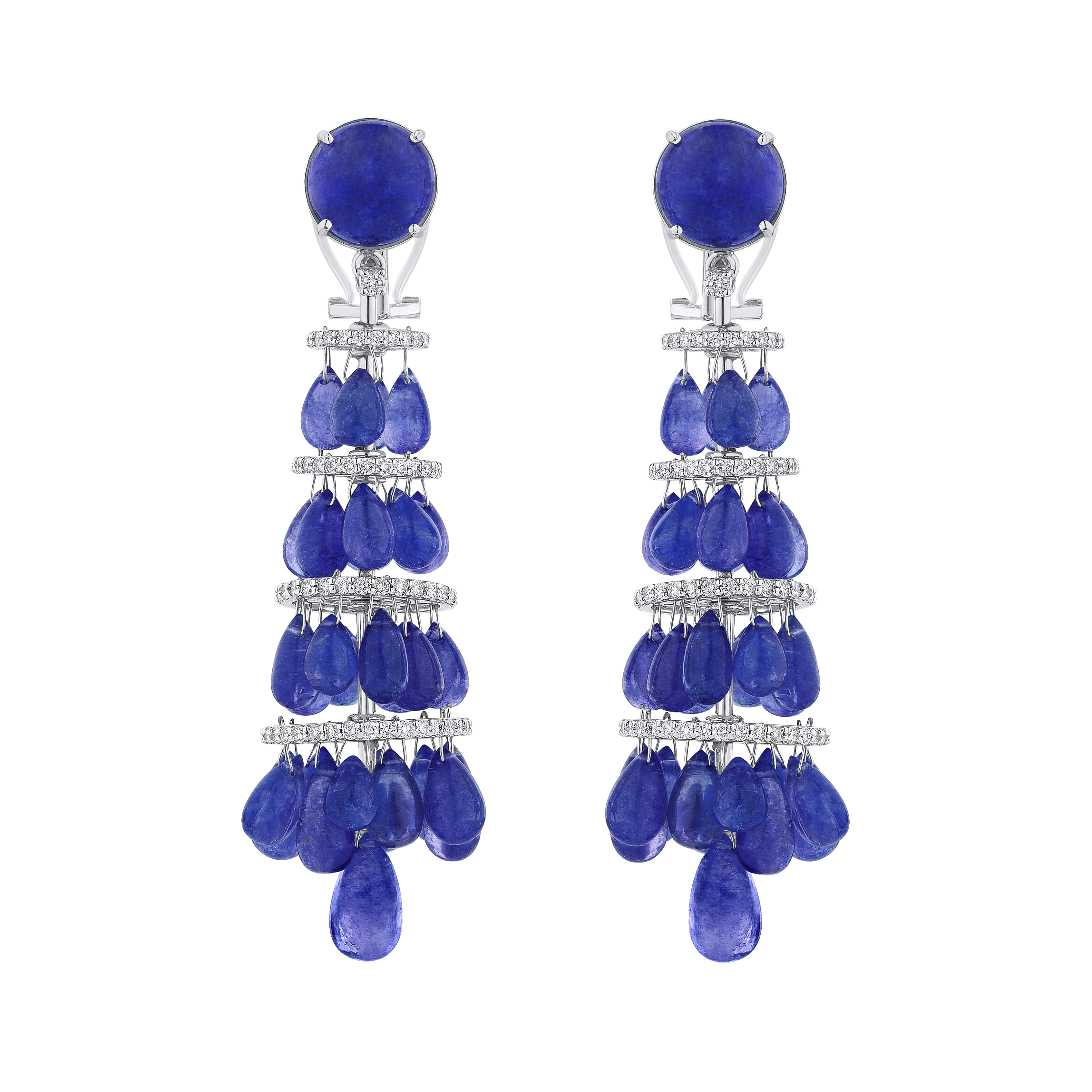 Tanzanite Briolette Long Earring