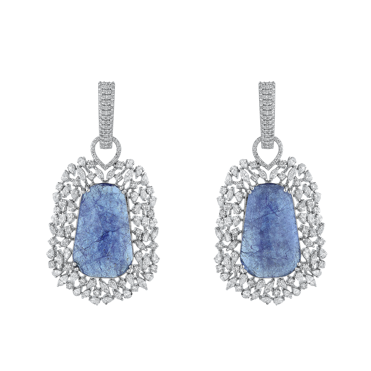 Tanzanite Marquise Dangle Drop Earrings