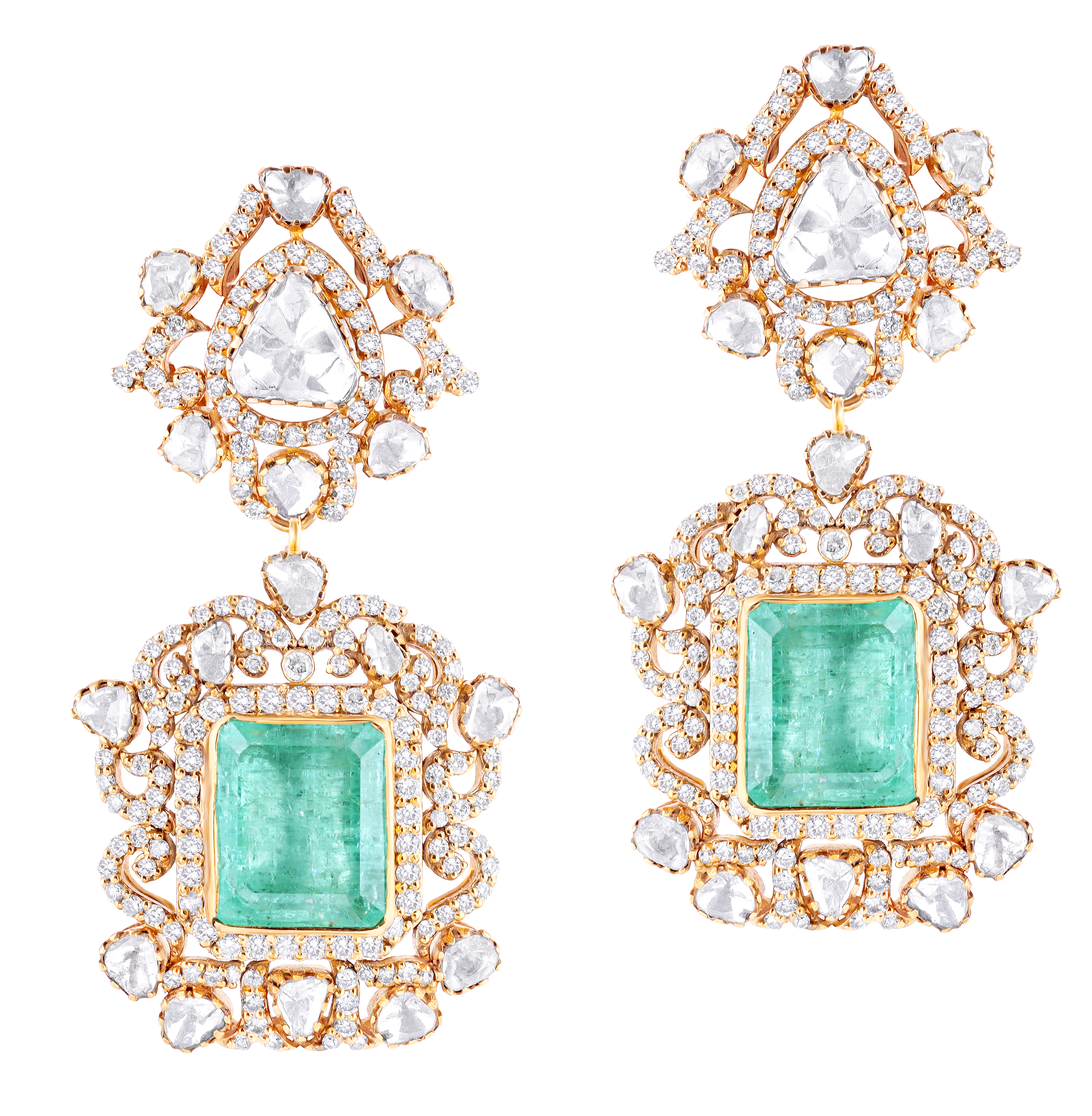 Mohar Russian Emerald Polki Earring