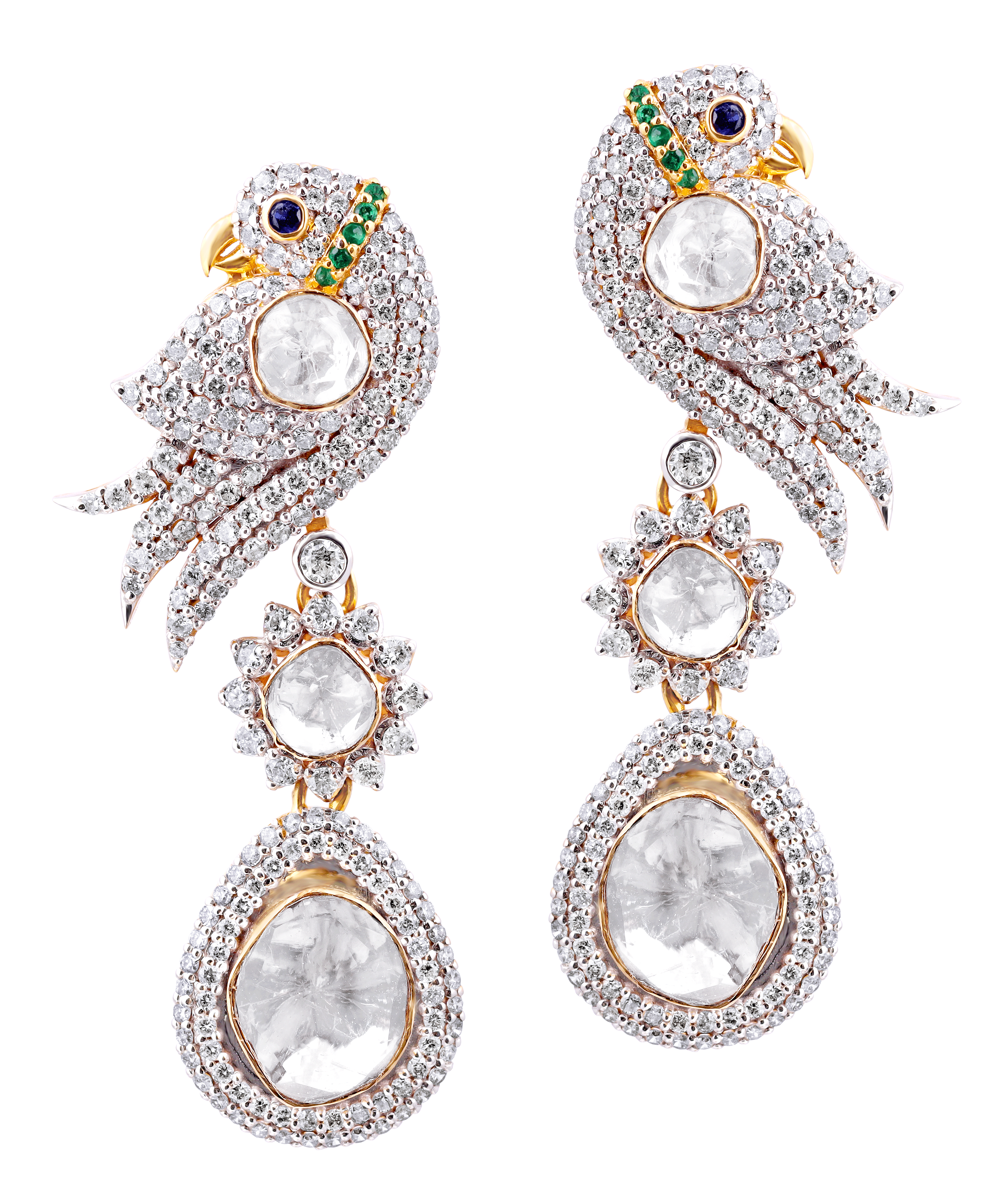 Mohar Bird Diamond Polki Earring