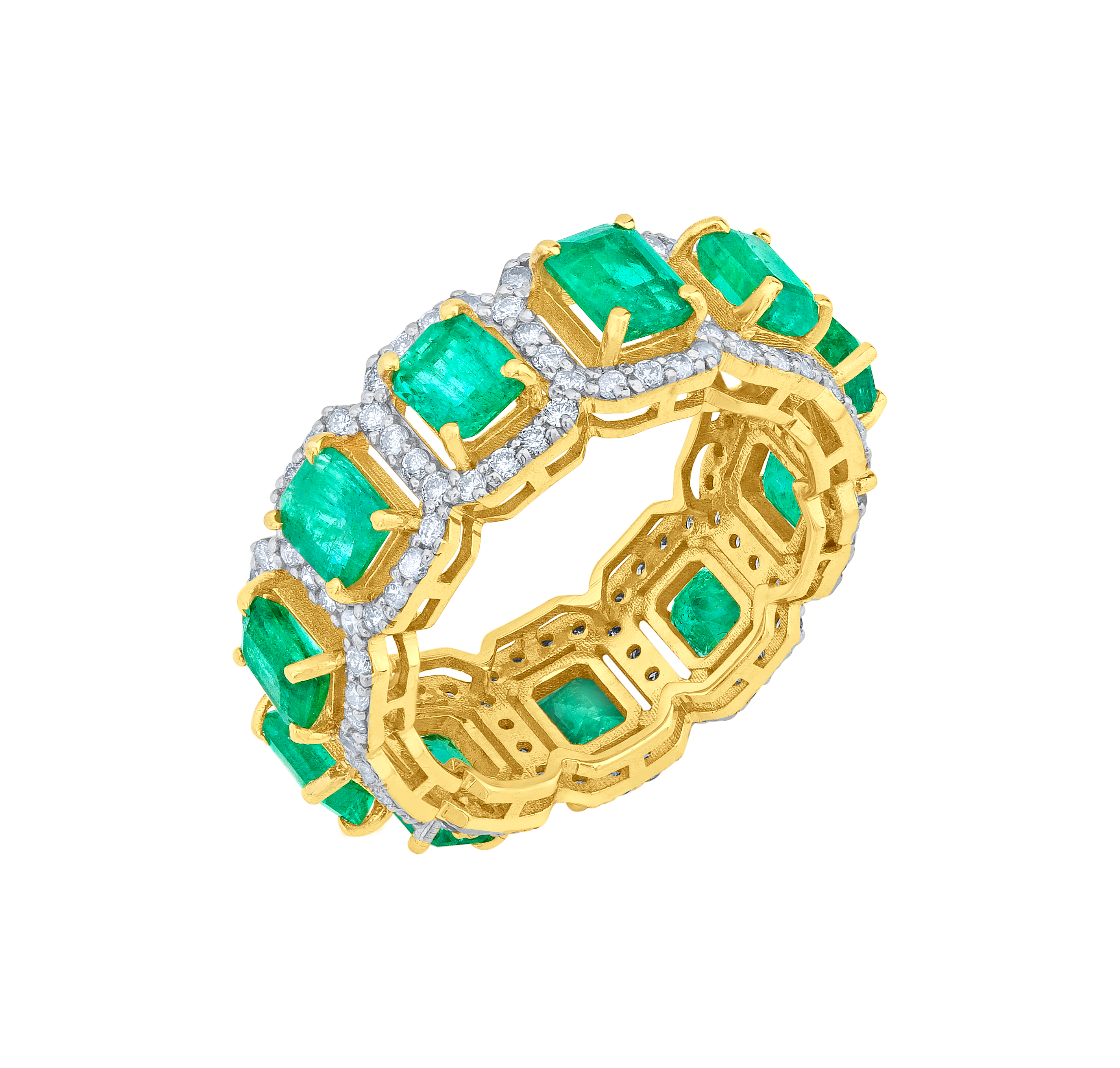 Emerald Eternity Band Rings