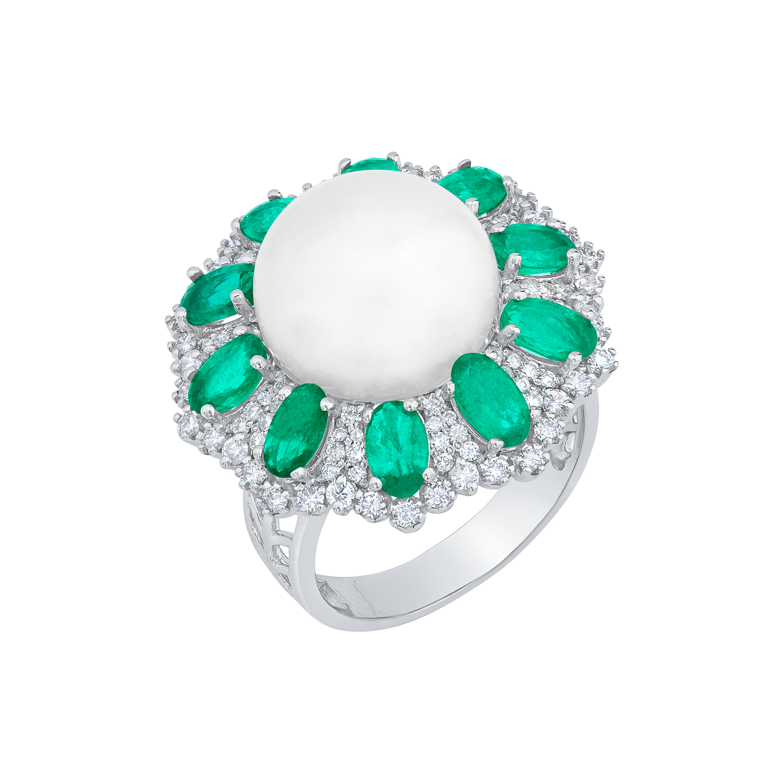 Emerald Pearl Rings