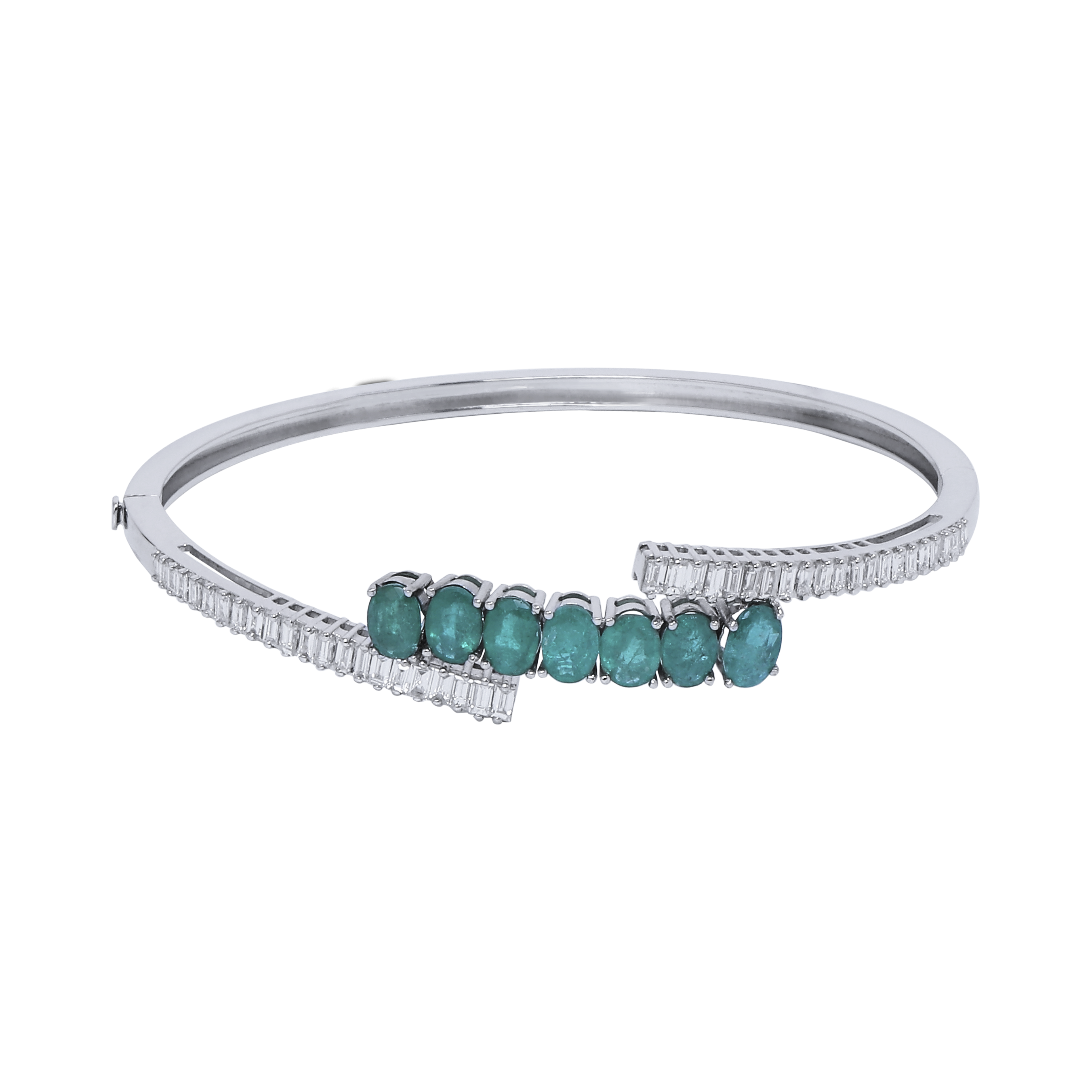 Emerald Baguette Oval Bracelets