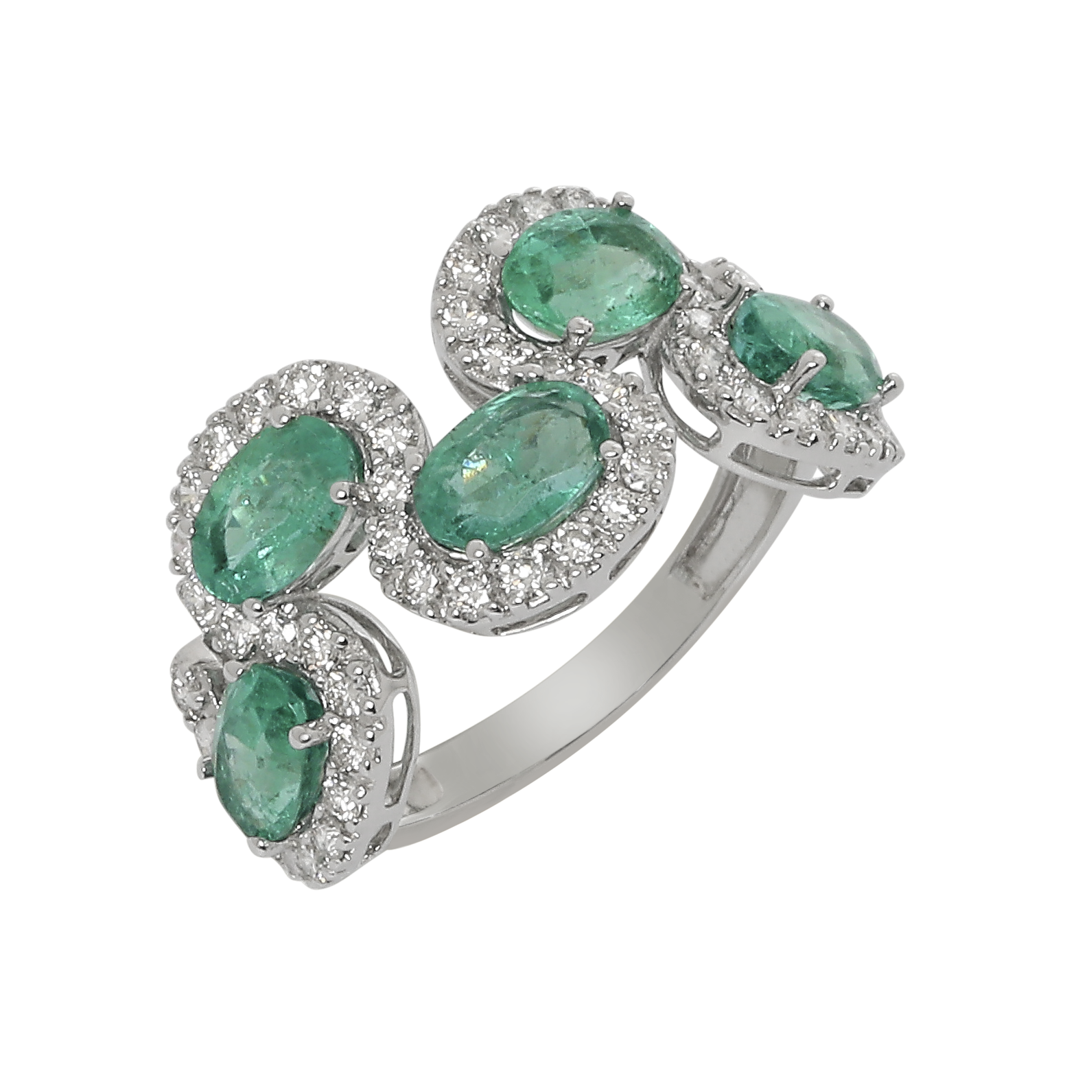 Emerald Bold Oval Stone Rings