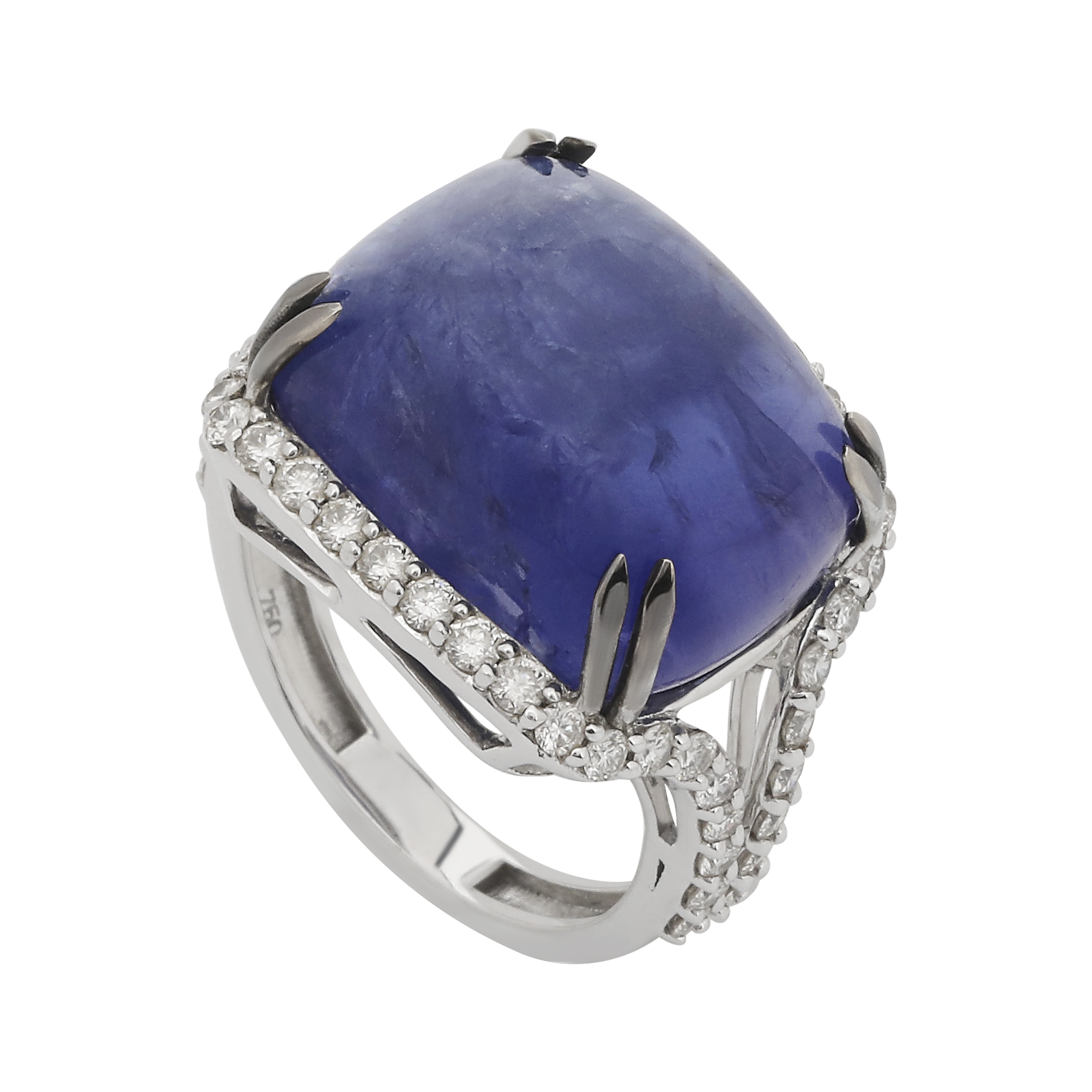 Tanzanite Oval Diamond Rings