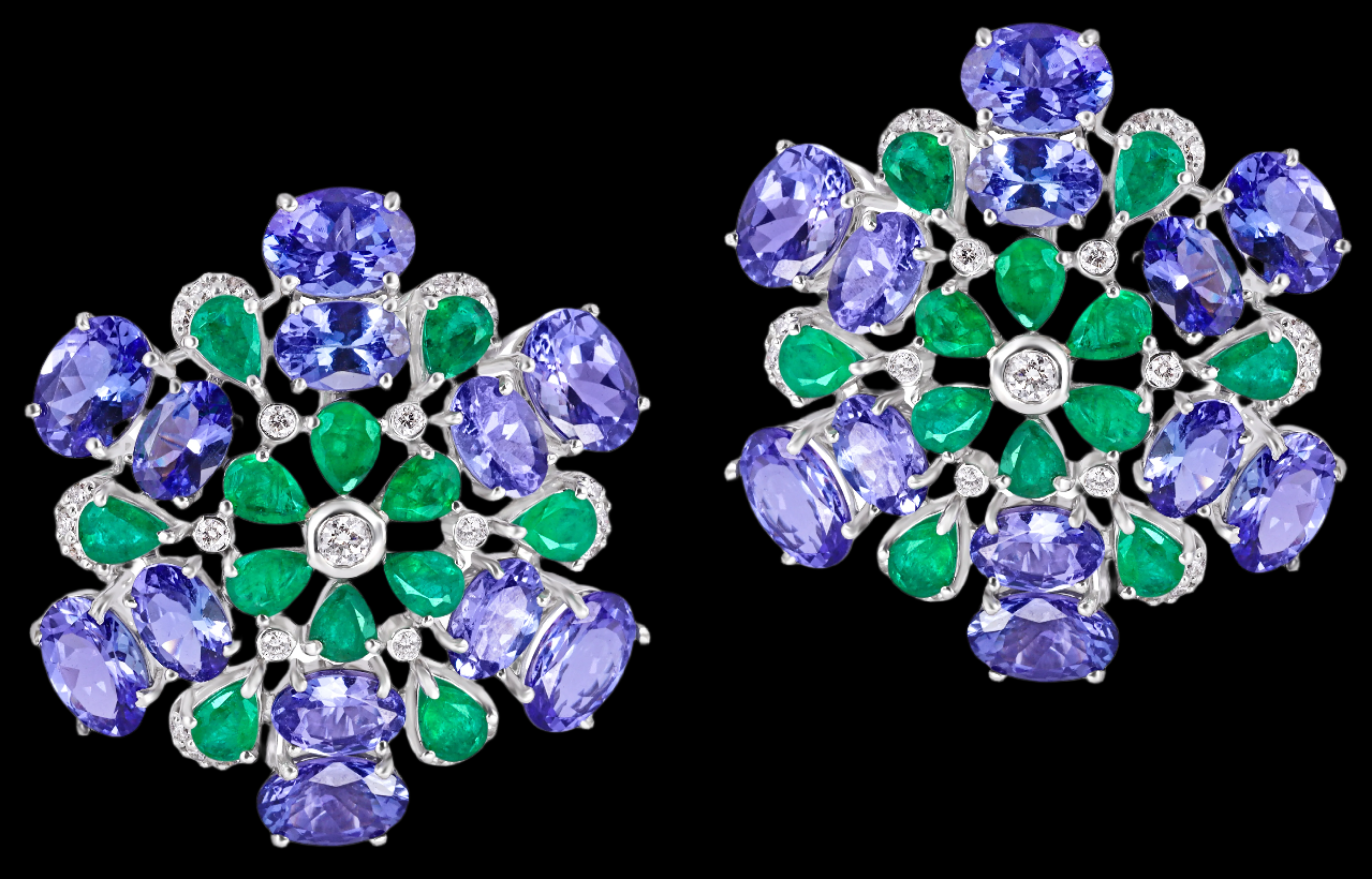 Mohar Emerald & Tanzanite Earring